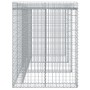 Muro de gaviones para contenedor de basura hierro 270x91x120 cm