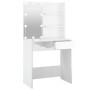 Schminktisch mit hellweißer LED 74,5x40x141 cm von vidaXL, Schlafzimmerkommoden - Ref: Foro24-808807, Preis: 108,90 €, Rabatt: %