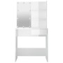 Schminktisch mit hellweißer LED 74,5x40x141 cm von vidaXL, Schlafzimmerkommoden - Ref: Foro24-808807, Preis: 108,90 €, Rabatt: %