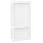 Hornacina de ducha 2 compartimentos blanco brillo 41x51x10 cm