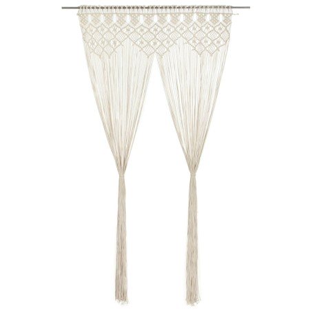 Cortina de macramé algodón 140x240 cm 