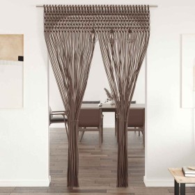 Cortina de macramé algodón gris taupé 140x240 cm
