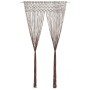 Cortina de macramé algodón gris taupé 140x240 cm