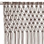 Cortina de macramé algodón gris taupé 140x240 cm