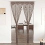 Cortina de macramé algodón gris taupé 140x240 cm