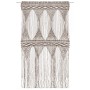 Cortina de macramé algodón gris taupé 140x240 cm