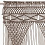 Cortina de macramé algodón gris taupé 140x240 cm