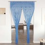 Cortina de macramé algodón azul 140x240 cm
