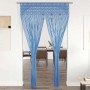 Cortina de macramé algodón azul 140x240 cm en Cortinas y visillos | Comprar online en Foro24