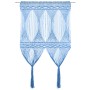 Cortina de macramé algodón azul 140x240 cm
