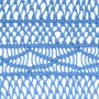 Cortina de macramé algodón azul 140x240 cm