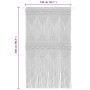 Cortina de macramé algodón azul 140x240 cm