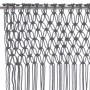 Cortina de macramé algodón gris antracita 140x240 cm