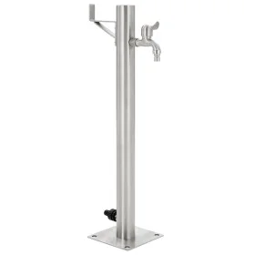 Columna de agua de jardín acero inoxidable redonda 65 cm de vidaXL, Sistemas de riego - Ref: Foro24-45457, Precio: 69,02 €, D...