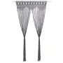 Cortina de macramé algodón gris antracita 140x240 cm en Cortinas y visillos | Comprar online en Foro24