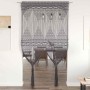 Cortina de macramé algodón gris antracita 140x240 cm