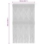 Cortina de macramé algodón gris antracita 140x240 cm