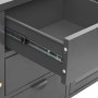 Stahlschrank und gehärtetes weißes Glas 105x35x70 cm von vidaXL, Sideboards - Ref: Foro24-336078, Preis: 213,43 €, Rabatt: %
