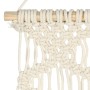 Adorno de pared de macramé algodón 40x80 cm