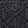 Puf de macramé hecho a mano algodón gris antracita 45x30 cm