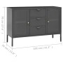 Stahlschrank und gehärtetes weißes Glas 105x35x70 cm von vidaXL, Sideboards - Ref: Foro24-336078, Preis: 213,43 €, Rabatt: %