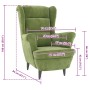 Sillón de terciopelo verde claro