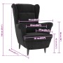 Sillón de terciopelo negro