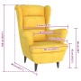 Sillón de terciopelo amarillo mostaza
