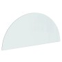 Placa de vidrio para chimenea semicircular 1200x500 mm