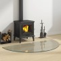 Placa de vidrio para chimenea semicircular 1200x600 mm