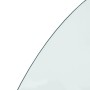 Placa de vidrio para chimenea semicircular 1200x600 mm