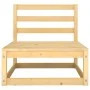 Central sofa for garden and cushions solid gray acacia wood by vidaXL, Modular outdoor sofas - Ref: Foro24-805720, Price: 97,...