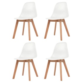 Dining chairs 4 units white plastic by vidaXL, dining chairs - Ref: Foro24-244772, Price: 179,56 €, Discount: %