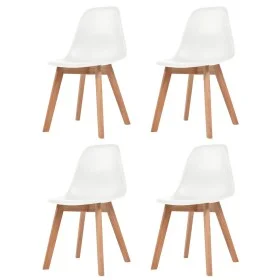 Esszimmerstühle 4 Einheiten aus weißem Kunststoff von vidaXL, Essstühle - Ref: Foro24-244772, Preis: 176,04 €, Rabatt: %