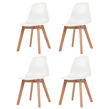 Esszimmerstühle 4 Einheiten aus weißem Kunststoff von vidaXL, Essstühle - Ref: Foro24-244772, Preis: 179,56 €, Rabatt: %