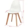 Dining chairs 4 units white plastic by vidaXL, dining chairs - Ref: Foro24-244772, Price: 176,79 €, Discount: %