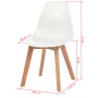 Esszimmerstühle 4 Einheiten aus weißem Kunststoff von vidaXL, Essstühle - Ref: Foro24-244772, Preis: 179,56 €, Rabatt: %