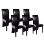 Sillas de comedor 6 unidades cuero artificial negro de vidaXL, Sillas de comedor - Ref: Foro24-160295, Precio: 376,95 €, Desc...