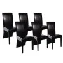 Sillas de comedor 6 unidades cuero artificial negro de vidaXL, Sillas de comedor - Ref: Foro24-160295, Precio: 371,60 €, Desc...