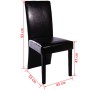 Esszimmerstühle 6 Einheiten aus schwarzem Kunstleder von vidaXL, Essstühle - Ref: Foro24-160295, Preis: 377,16 €, Rabatt: %