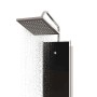 Panel de ducha de vidrio 18x45,5x130 cm negro