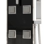 Panel de ducha de vidrio 18x45,5x130 cm negro