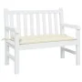 Gartenbankauflage Oxford-Stoff cremeweiß 100x50x7 cm von vidaXL, Kissen für Stühle und Sofas - Ref: Foro24-314934, Preis: 25,...