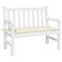 Gartenbankauflage Oxford-Stoff cremeweiß 100x50x7 cm von vidaXL, Kissen für Stühle und Sofas - Ref: Foro24-314934, Preis: 25,...