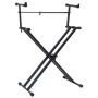 Soporte de teclado de doble refuerzo en X negro de vidaXL, Atriles para partituras - Ref: Foro24-70094, Precio: 68,91 €, Desc...