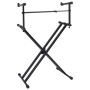 Soporte de teclado de doble refuerzo en X negro de vidaXL, Atriles para partituras - Ref: Foro24-70094, Precio: 68,91 €, Desc...