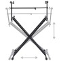 Soporte de teclado de doble refuerzo en X negro de vidaXL, Atriles para partituras - Ref: Foro24-70094, Precio: 68,91 €, Desc...