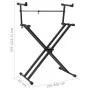 Black X Double Brace Keyboard Stand by vidaXL, Music stands - Ref: Foro24-70094, Price: 69,01 €, Discount: %