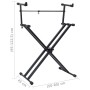 Soporte de teclado de doble refuerzo en X negro de vidaXL, Atriles para partituras - Ref: Foro24-70094, Precio: 68,91 €, Desc...