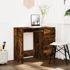 Schreibtisch aus geräuchertem Eichensperrholz 90x45x76 cm von vidaXL, Schreibtische - Ref: Foro24-815507, Preis: 89,16 €, Rab...